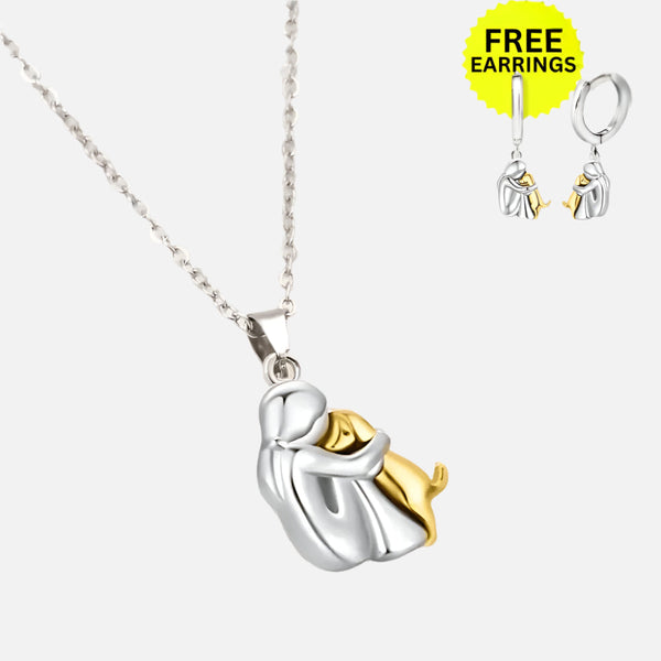 Wynter™ - Hug Pendant with Matching Earrings