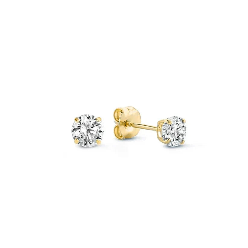 Larmes™ | Gold Stone Stud Earrings