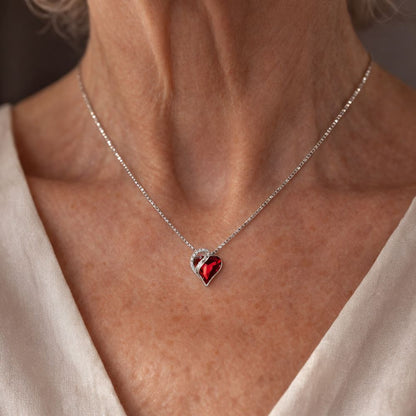 Infinity Heart Ruby Necklace