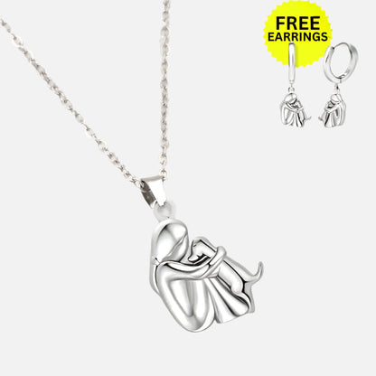 Wynter™ - Hug Pendant with Matching Earrings