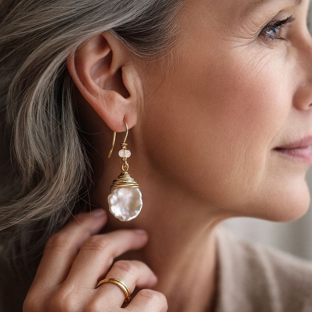Vintage Barroque Pearl Drop Earrings
