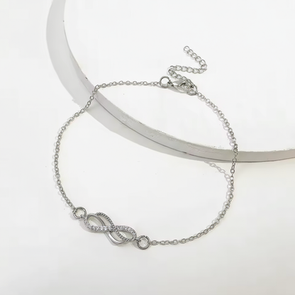 Dana | Delicate Charm Infinity | Silver Anklet